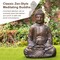 Set of 2 29.5"H Oversized MGO Bronze Meditating Buddha Statue
